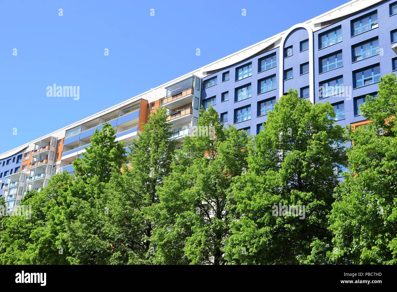 renovated residential building in the city center of Berlin Stock Photo
