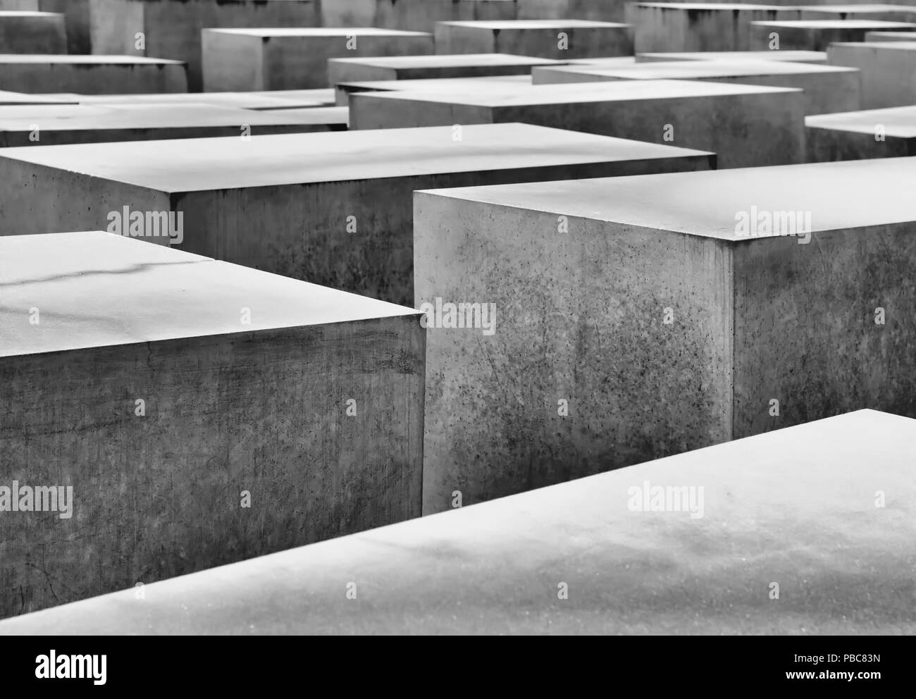 Holocaust Memorial in the city center of Berlin Stock Photo
