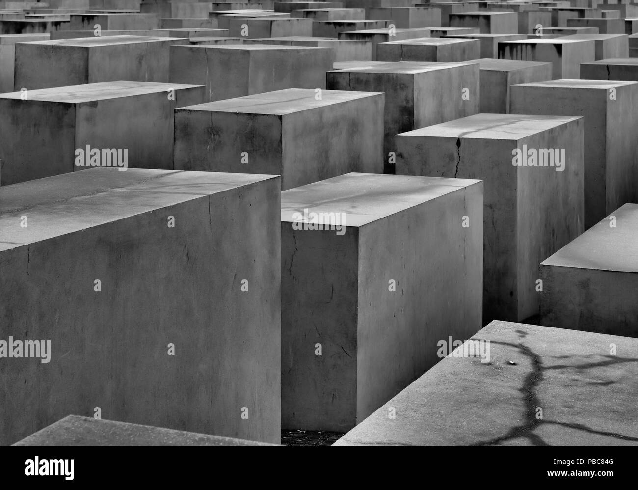 Holocaust Memorial in the city center of Berlin Stock Photo