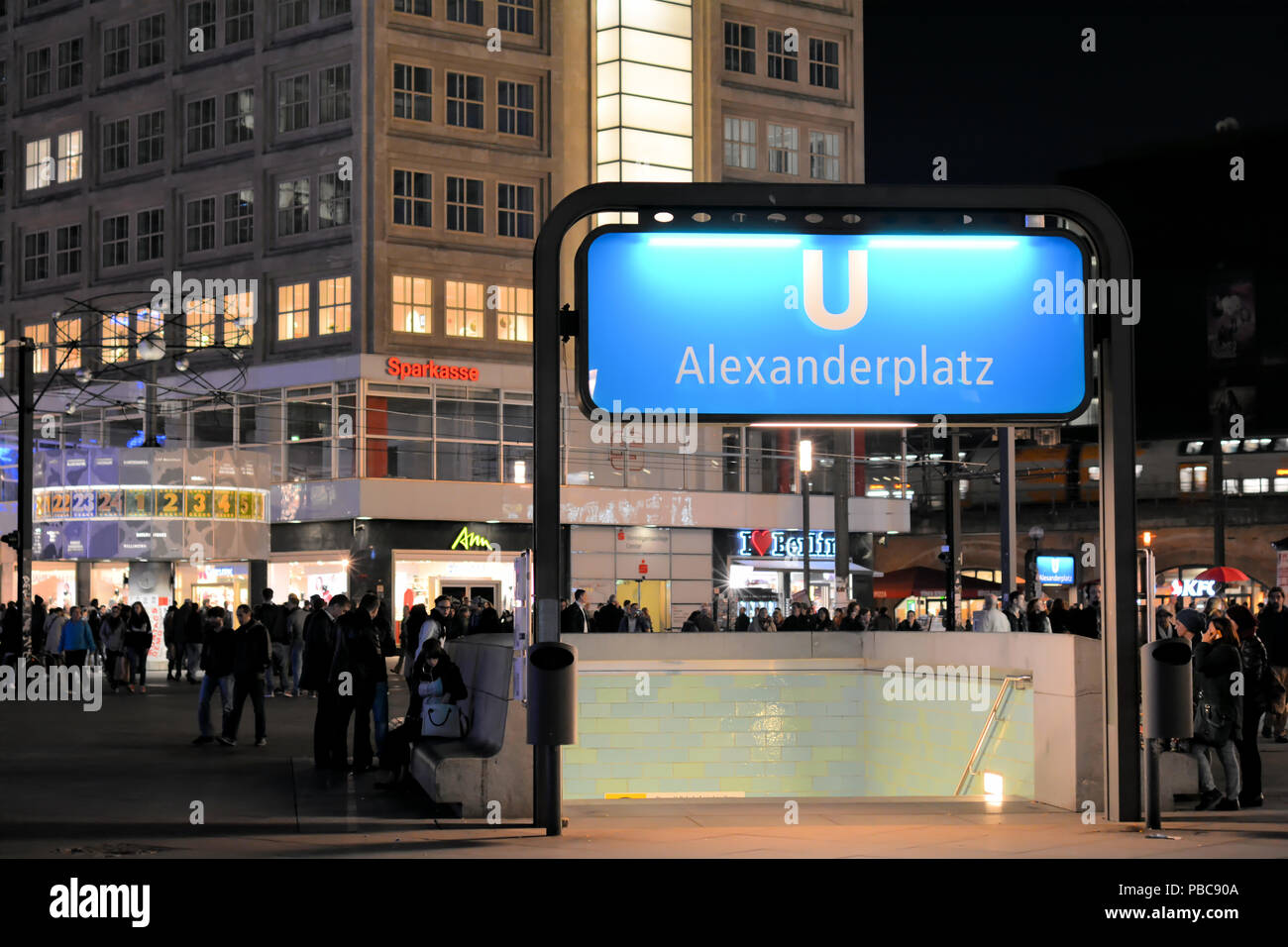 Subway station Alexanderplatz in Berlin Stock Photo