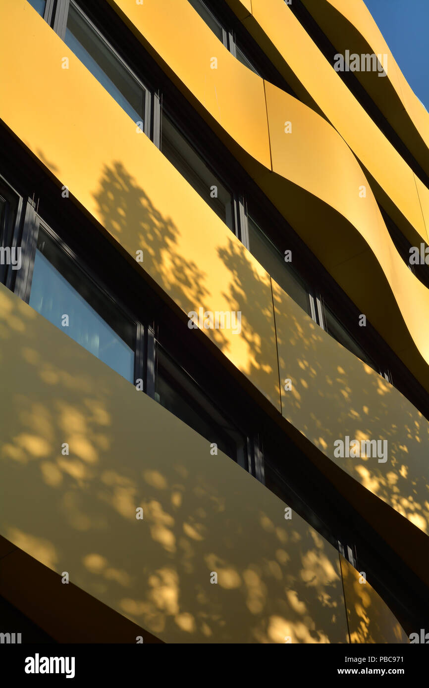 Modern facade of a residential building in the city center of Berlin Stock Photo