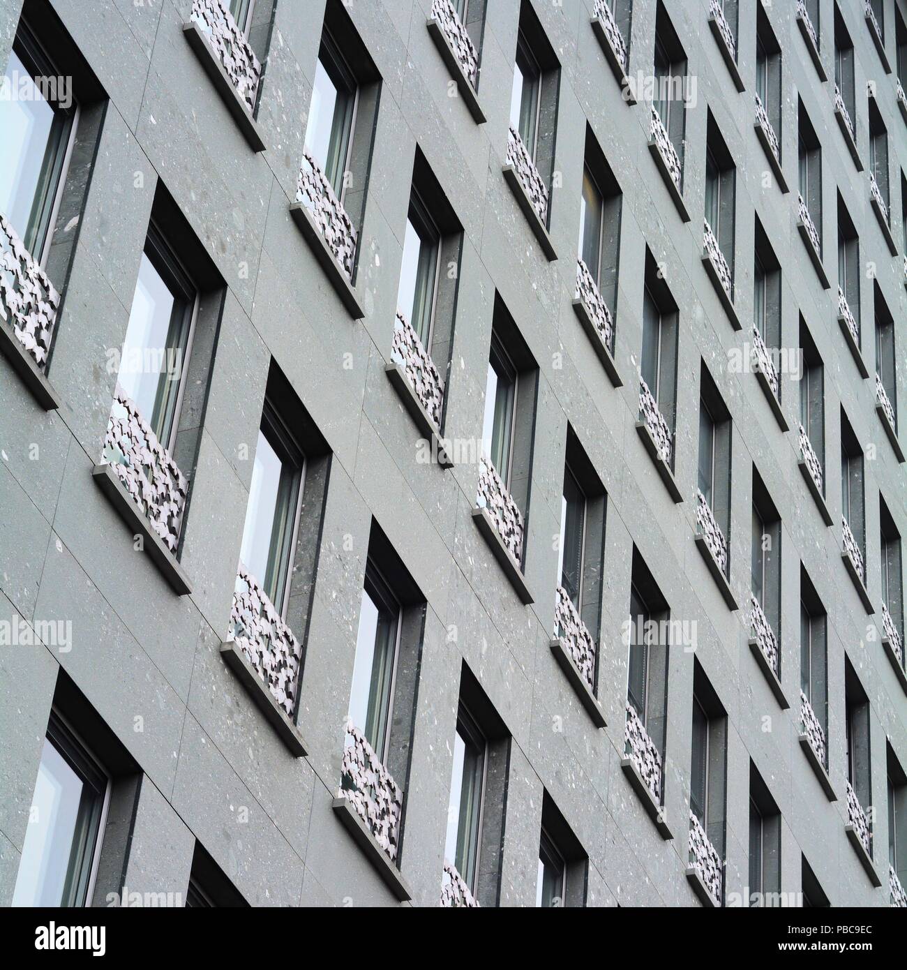 Facade of a residential building in the city center of Berlin Stock ...