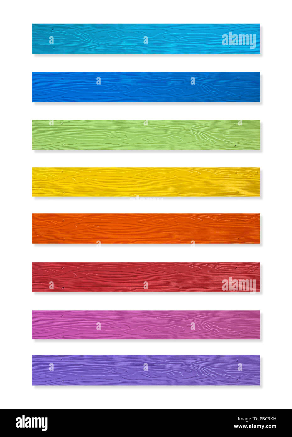 Colorful of Plastic wood collection Stock Photo