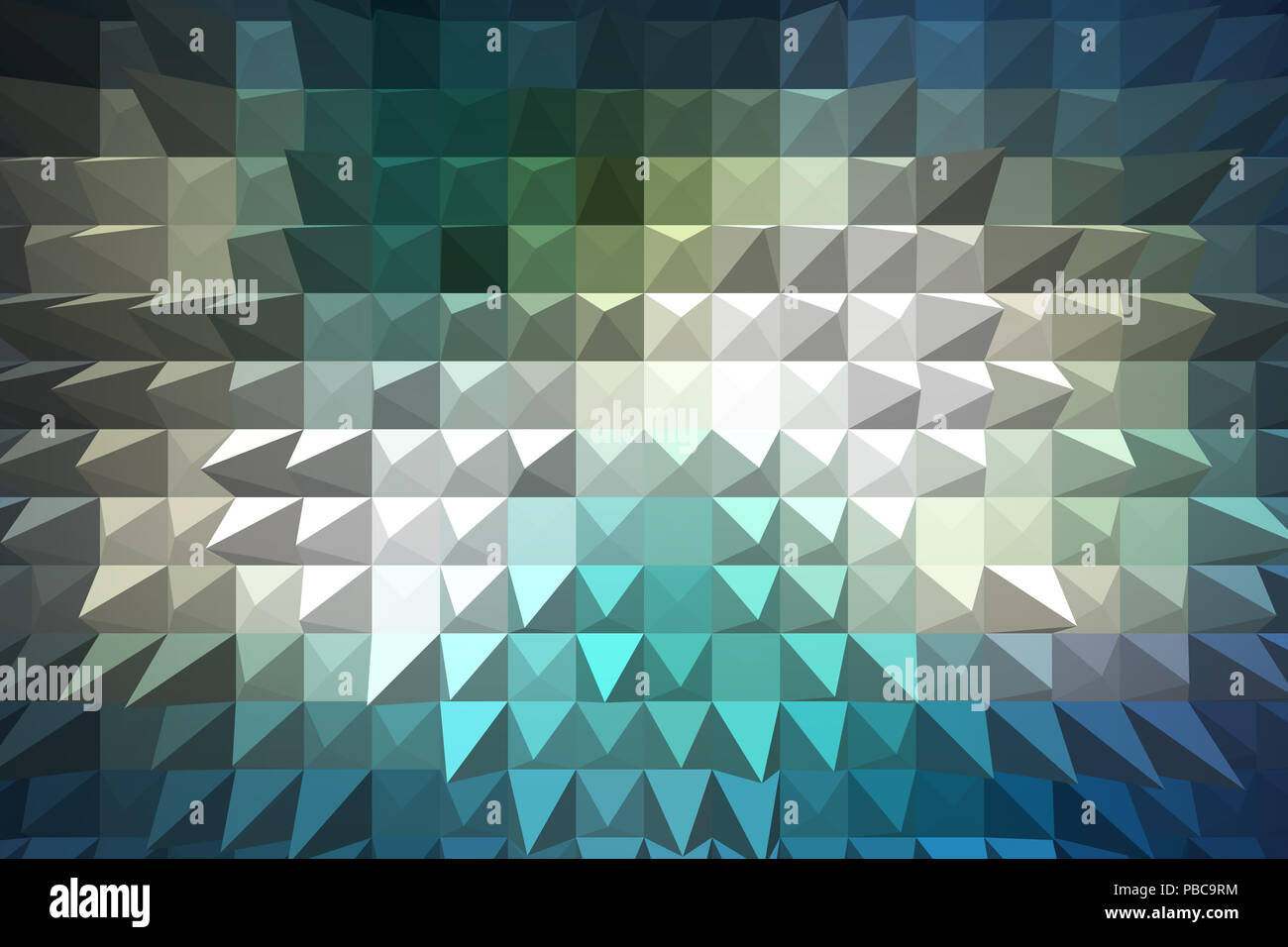 Blue extrude geometric abstract background Stock Photo