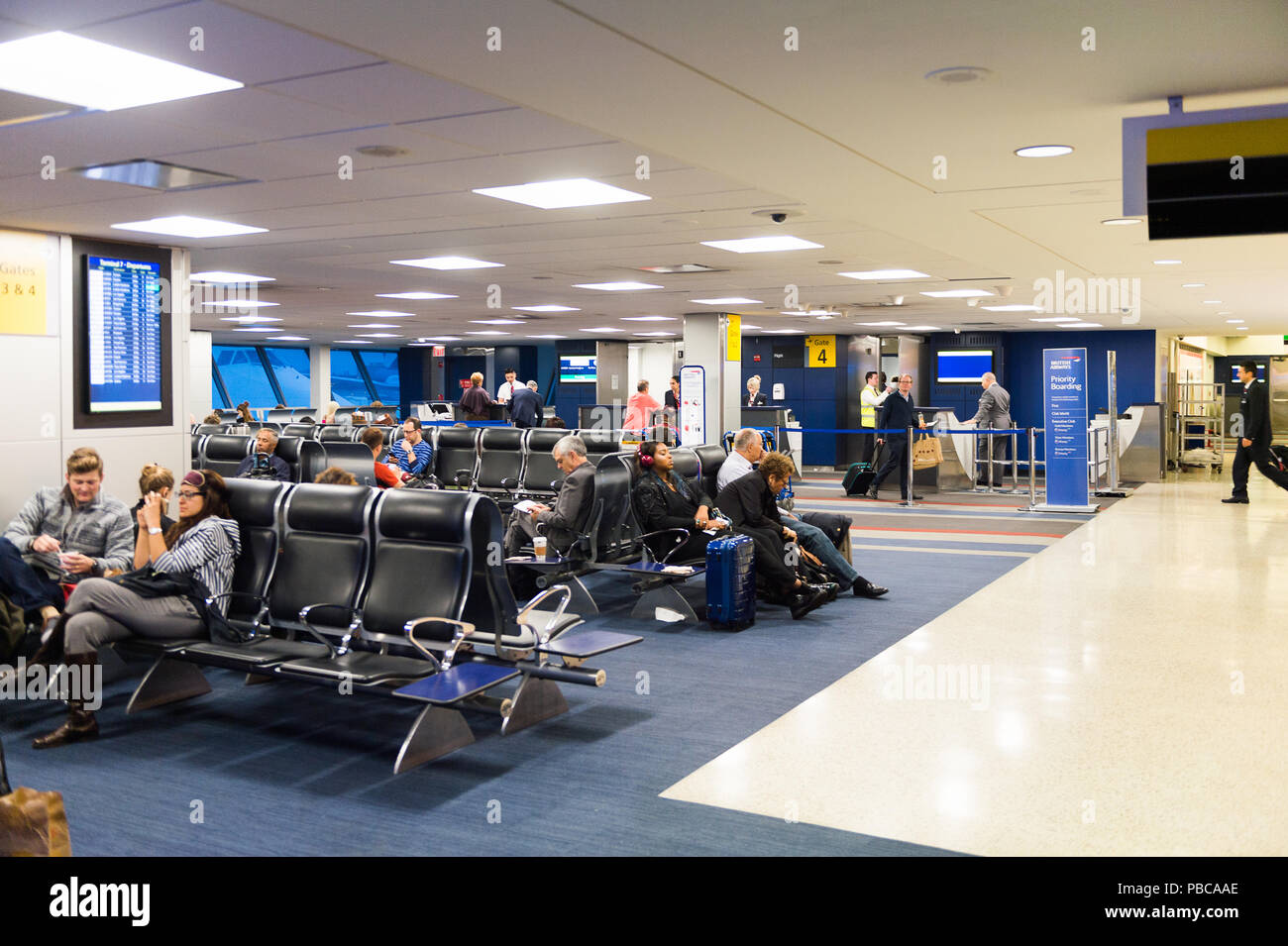 NEW YORK, USA SEP 21, 2015 Waiting area of the John F. Kennedy