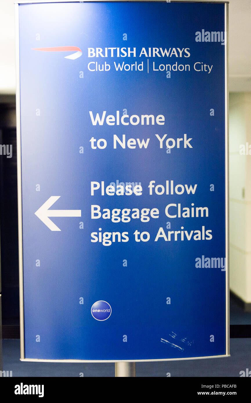 NEW YORK, USA SEP 26, 2015 British Airways at the John F. Kennedy International Airport. It