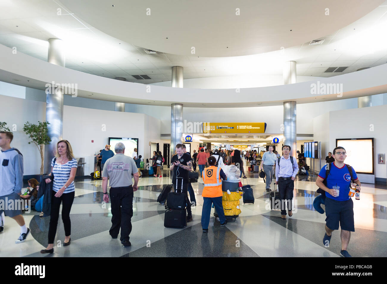 LOS ANGELES, USA - SEP 26, 2015: Arriving area of the Los Angeles ...