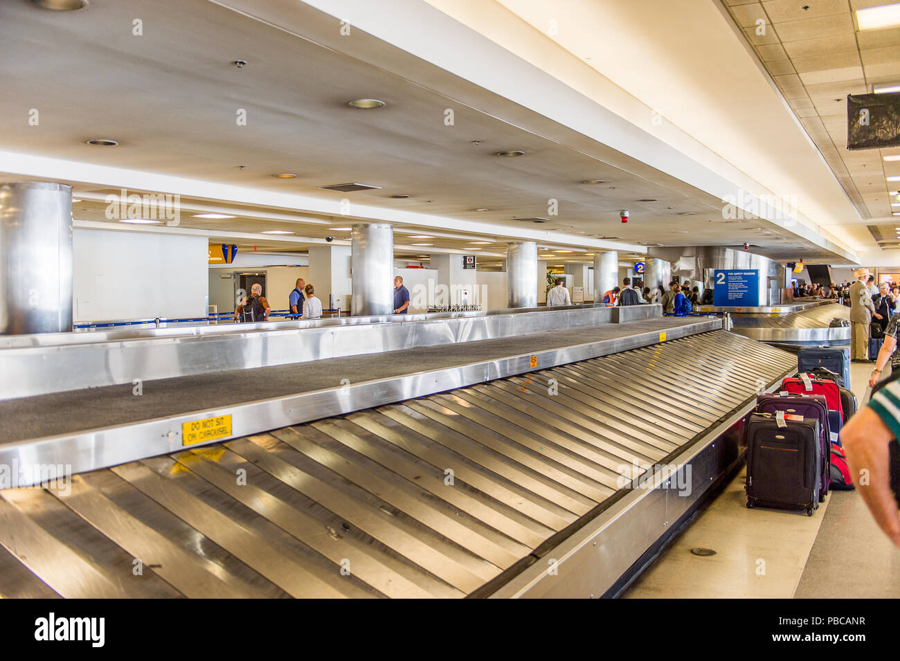 LOS ANGELES, USA SEP 26, 2015 Baggage claim of the Los Angeles International Airport (LAX