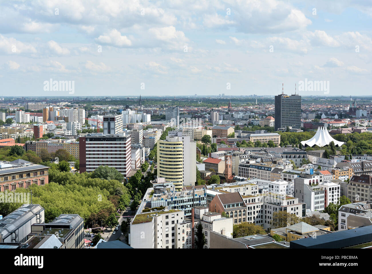 View from a skyscraper to the city center of Berlin Stock Photo - Alamy