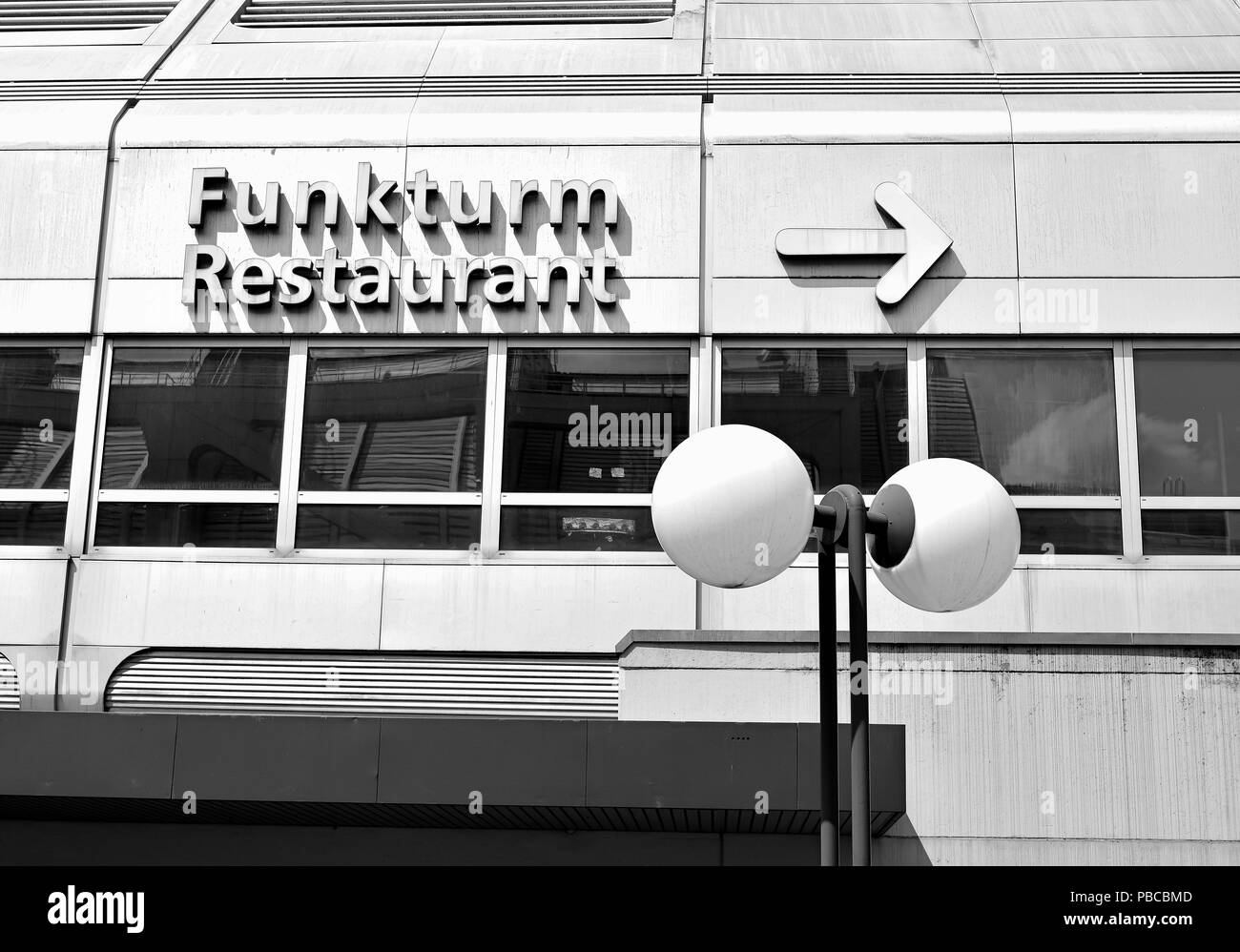 former restaurant at the radio tower in Berlin Stock Photo