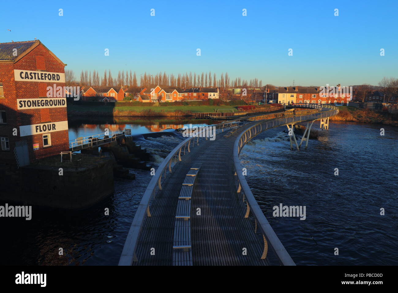 Castleford Millennium Bridge Stock Photo Alamy