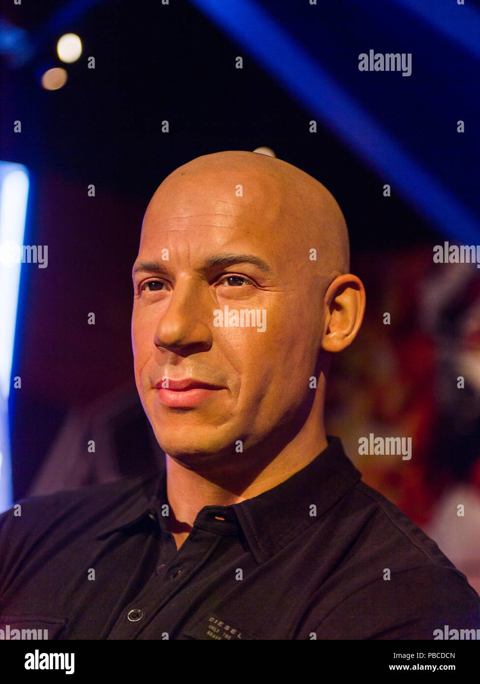 LOS ANGELES, USA - SEP 28, 2015: Vin Diesel in the Madame Tussauds ...
