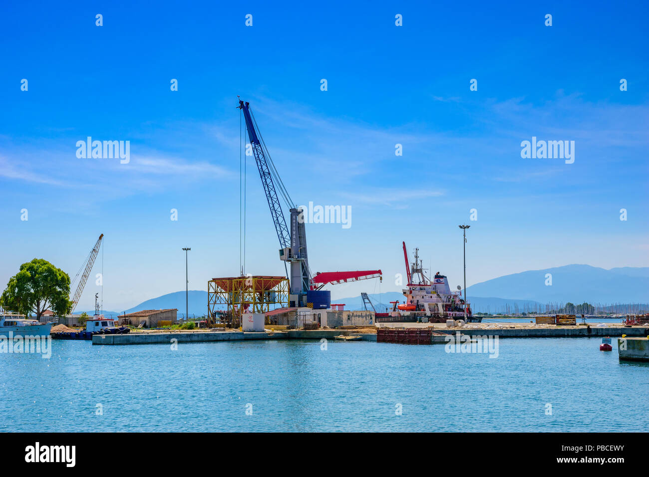 The new marina of Preveza city under construction is now due for development following the granting of a lease to Cleopatra Marina. Stock Photo
