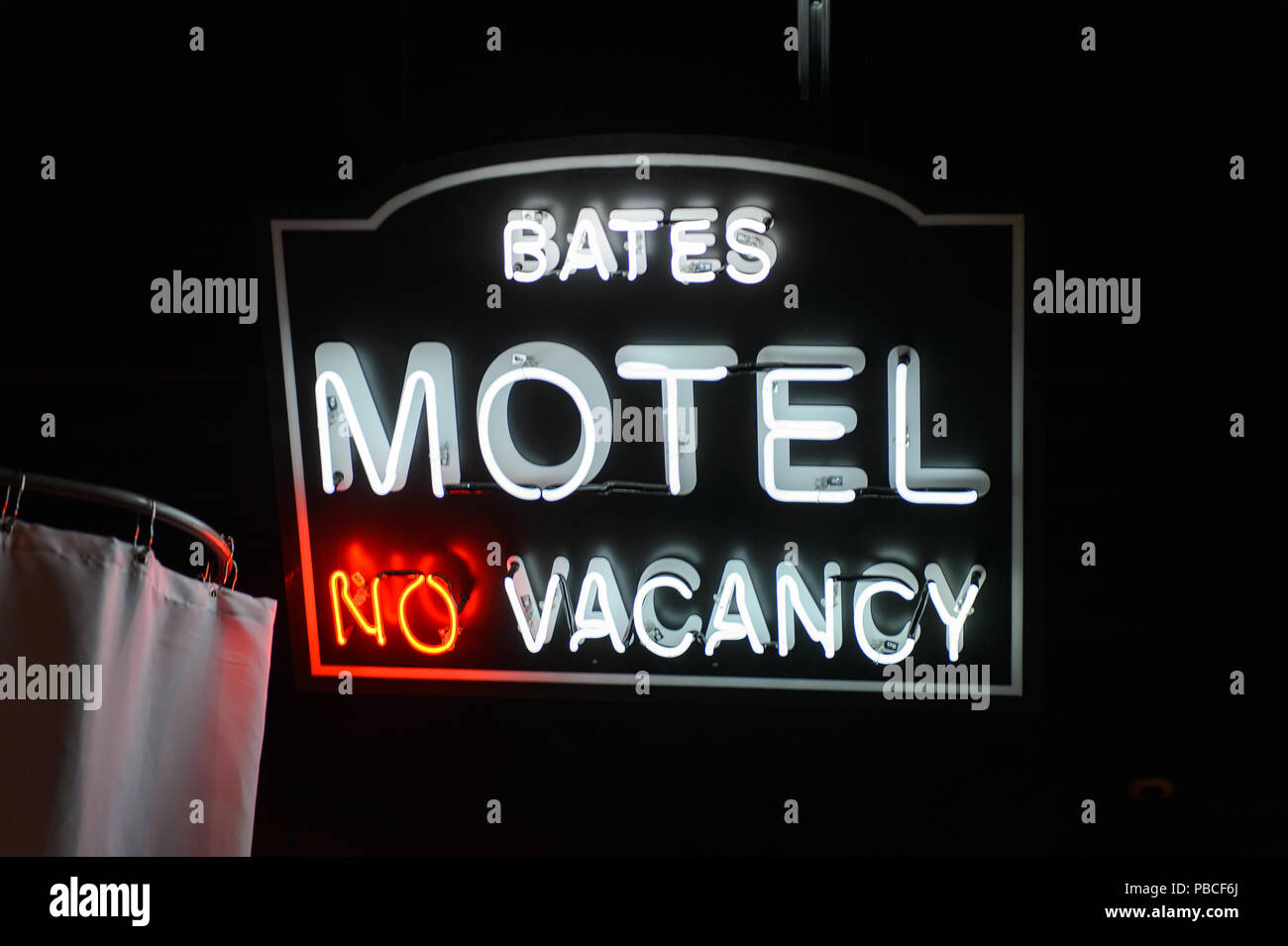 SAN FRANCISCO, USA - OCT 5, 2015: Alfred Hitchcock Motel Bates scene at ...