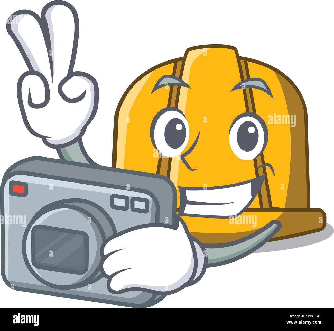 Photographer construction helmet mascot cartoon Stock Vector Image & Art Alamy