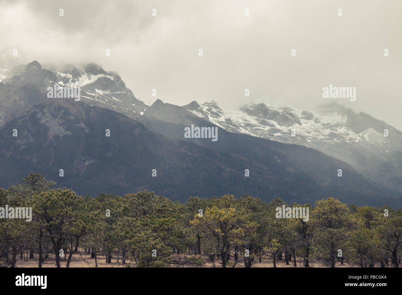 Yulong Snow Mountain, Lijiang, Yunnan, China Stock Photo