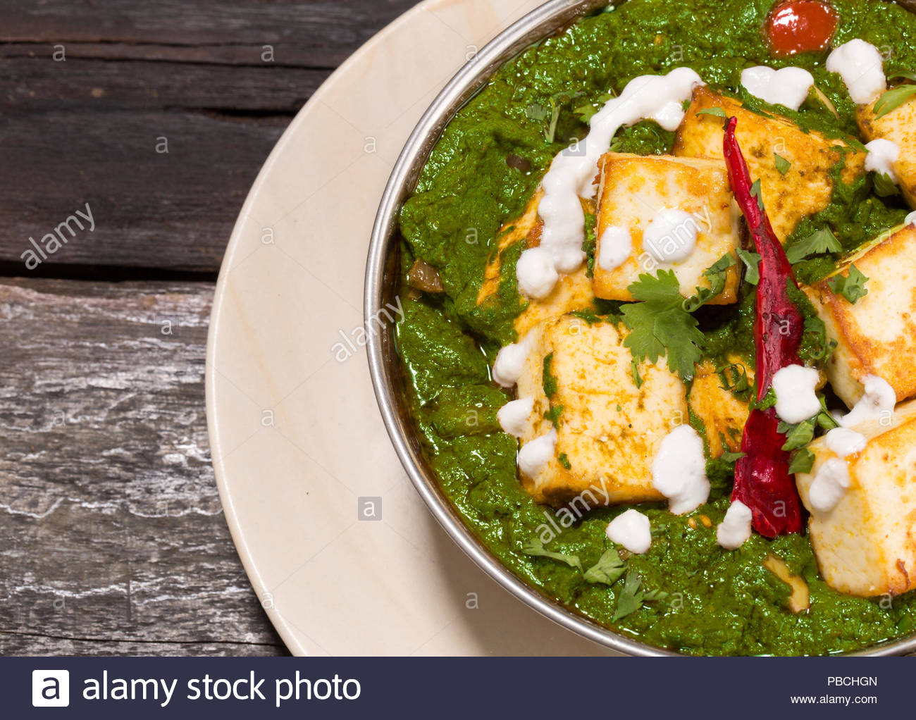Indian Punjabi Cuisine Palak Paneer Made Up Of Spinach And Cottage