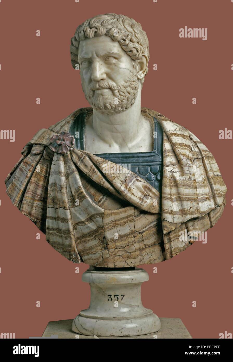 Anonymous / 'The Emperor Hadrian'. 1600 - 1650. Marble. Museum: Museo del Prado, Madrid, España. Stock Photo