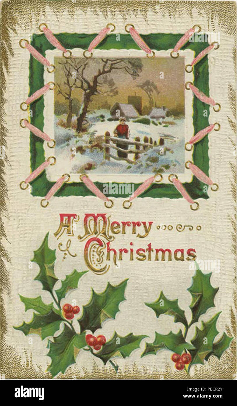 Antique christmas card design hi-res stock photography and images - Alamy