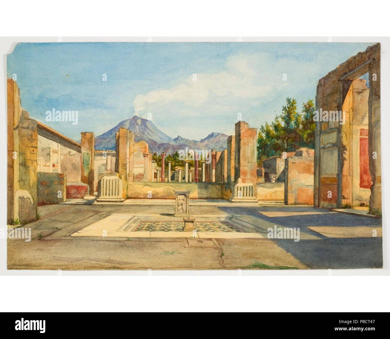 Bernardino Monta s Y P rez View Of Pompeii With Vesuvius In The bernardino-monta-s-y-p-rez-view-of-pompeii-with-vesuvius-in-the