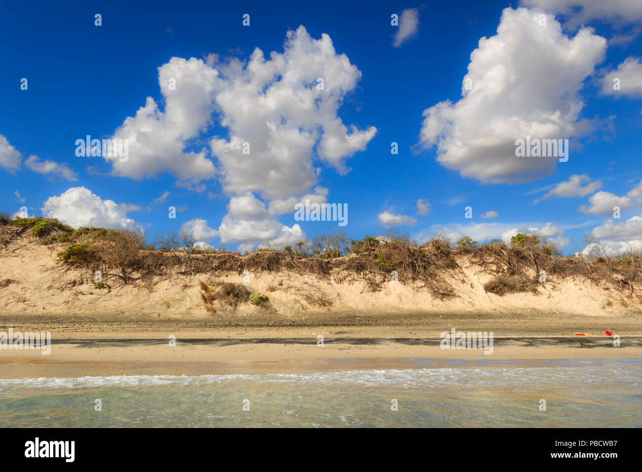 The most beautiful sandy beaches of Apulia.Salento coast: Frassanito Beach. Stock Photo