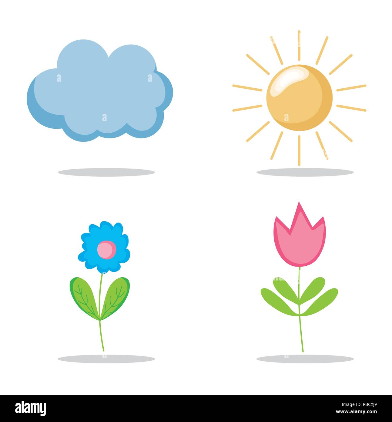 Set of nature icons Stock Vector Image & Art - Alamy