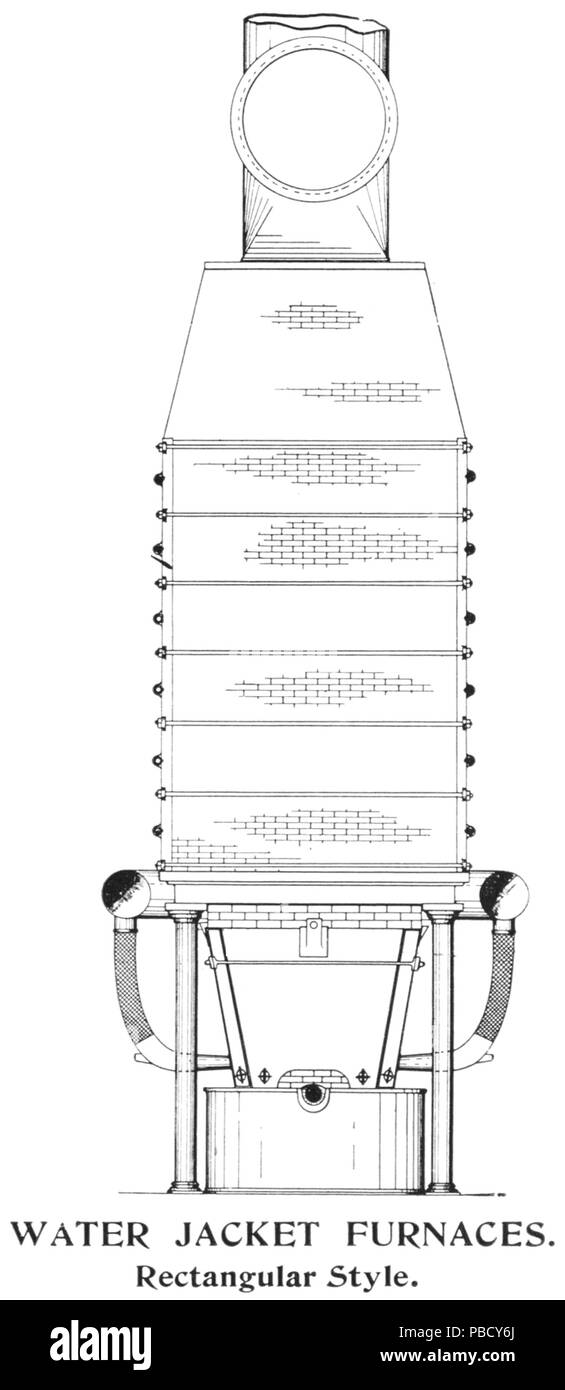 1249 Rectangular water jacket blast furnace Stock Photo Alamy