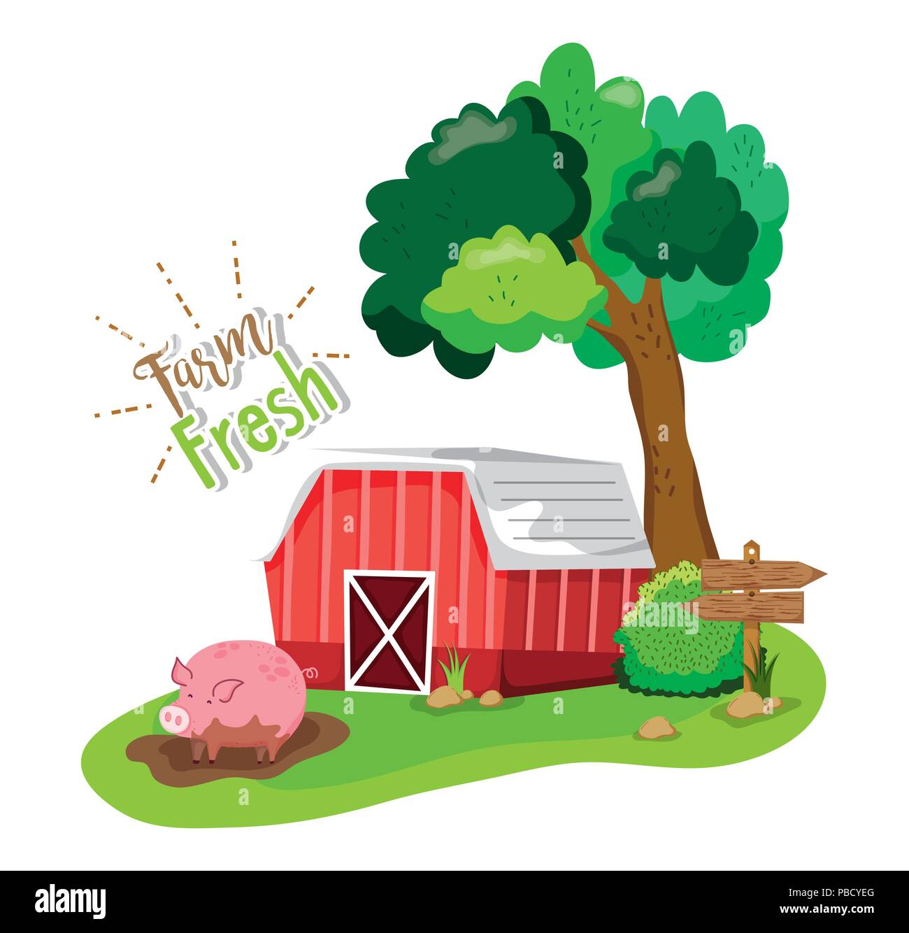 Farm fresh concept Stock Vector Image & Art - Alamy