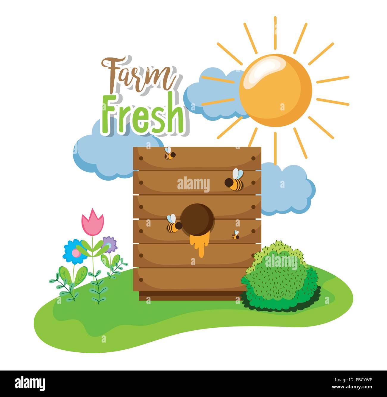 Farm fresh concept Stock Vector Image & Art - Alamy