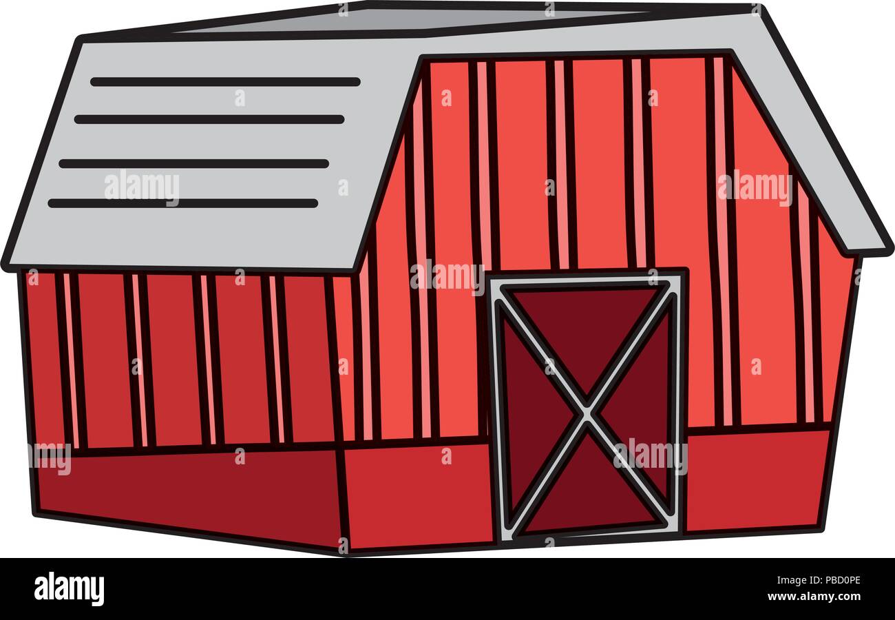 color beautiful house farm architecture style Stock Vector Image & Art ...