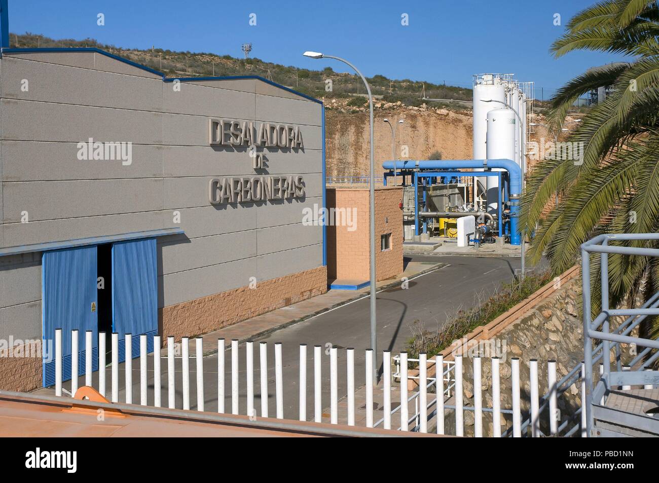Desalination plant, Carboneras, Almeria province, Region of Andalusia ...