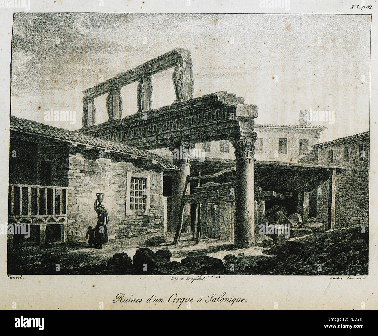 1276 Ruins d'un cirque à Salonique - CousinÉry Esprit Marie - 1831 Stock  Photo - Alamy