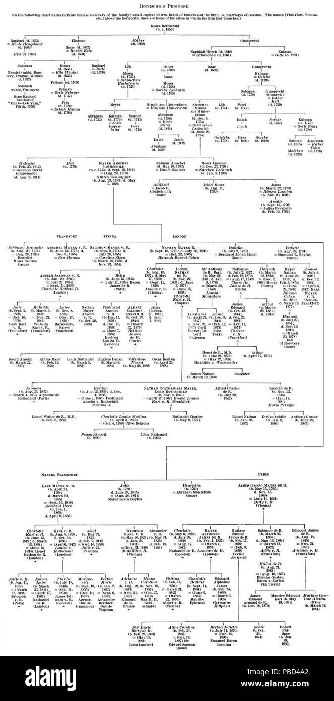 1272 Rothschild family tree Stock Photo