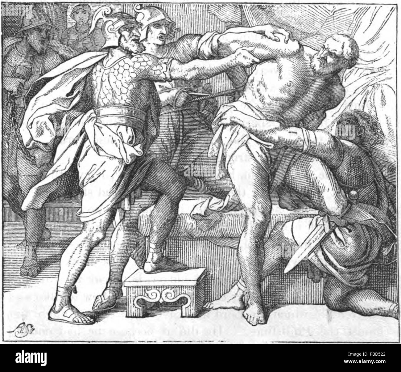 1285 Samson bound by the Philistines Stock Photo