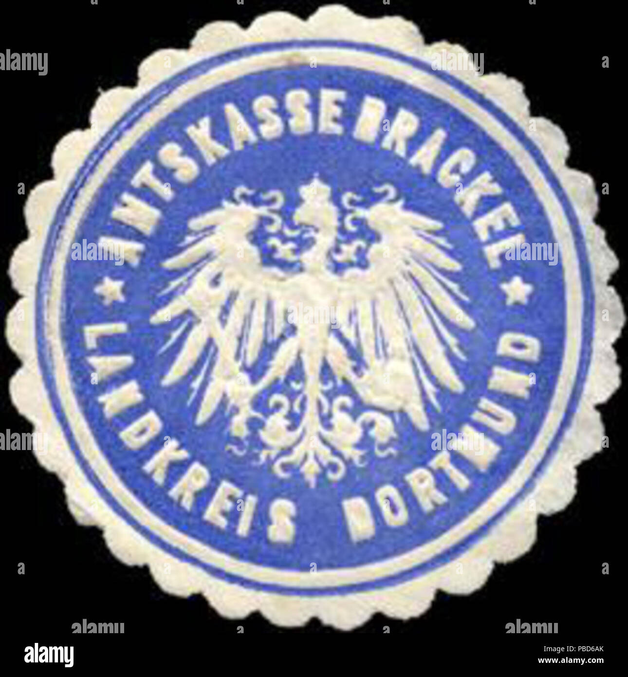 1323 Siegelmarke Amtskasse Brackel - Landkreis Dortmund W0226012 Stock Photo
