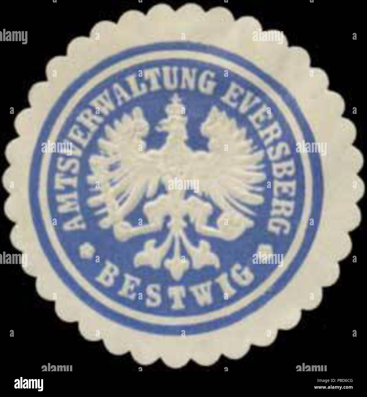 1323 Siegelmarke Amtsverwaltung Eversberg Bestwig W0345861 Stock Photo