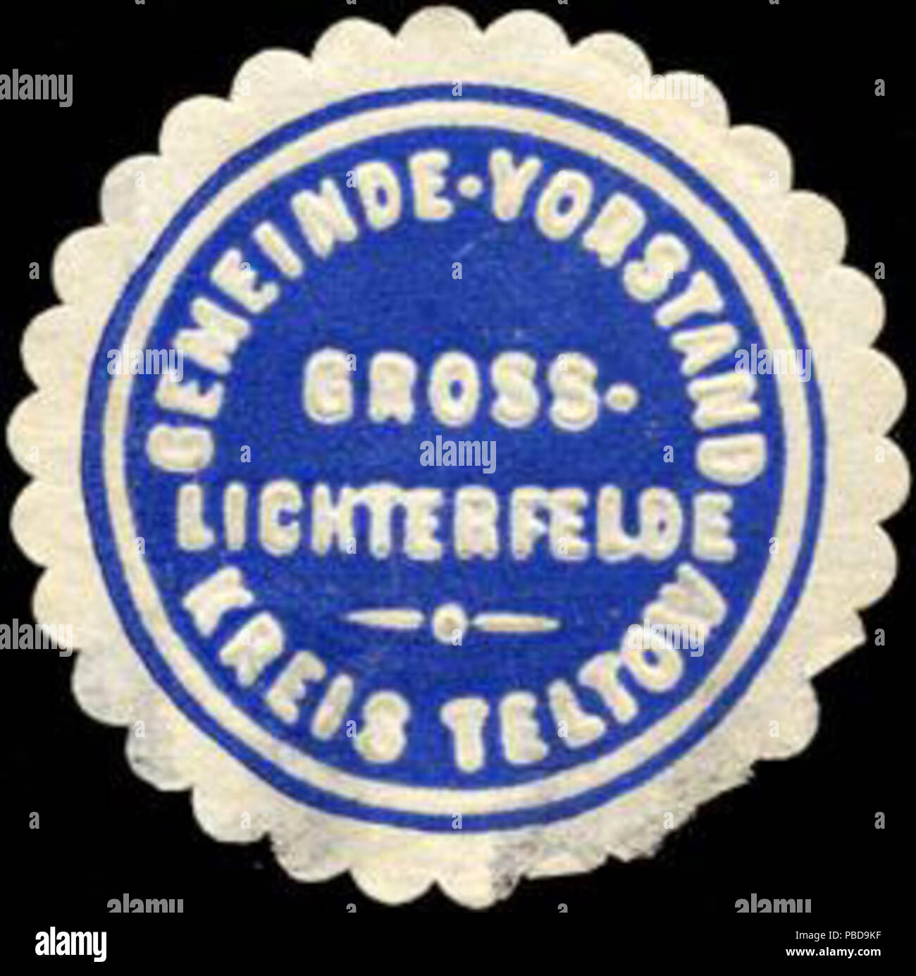 1359 Siegelmarke Gemeinde - Vorstand Gross - Lichterfelde - Kreis Teltow W0212759 Stock Photo