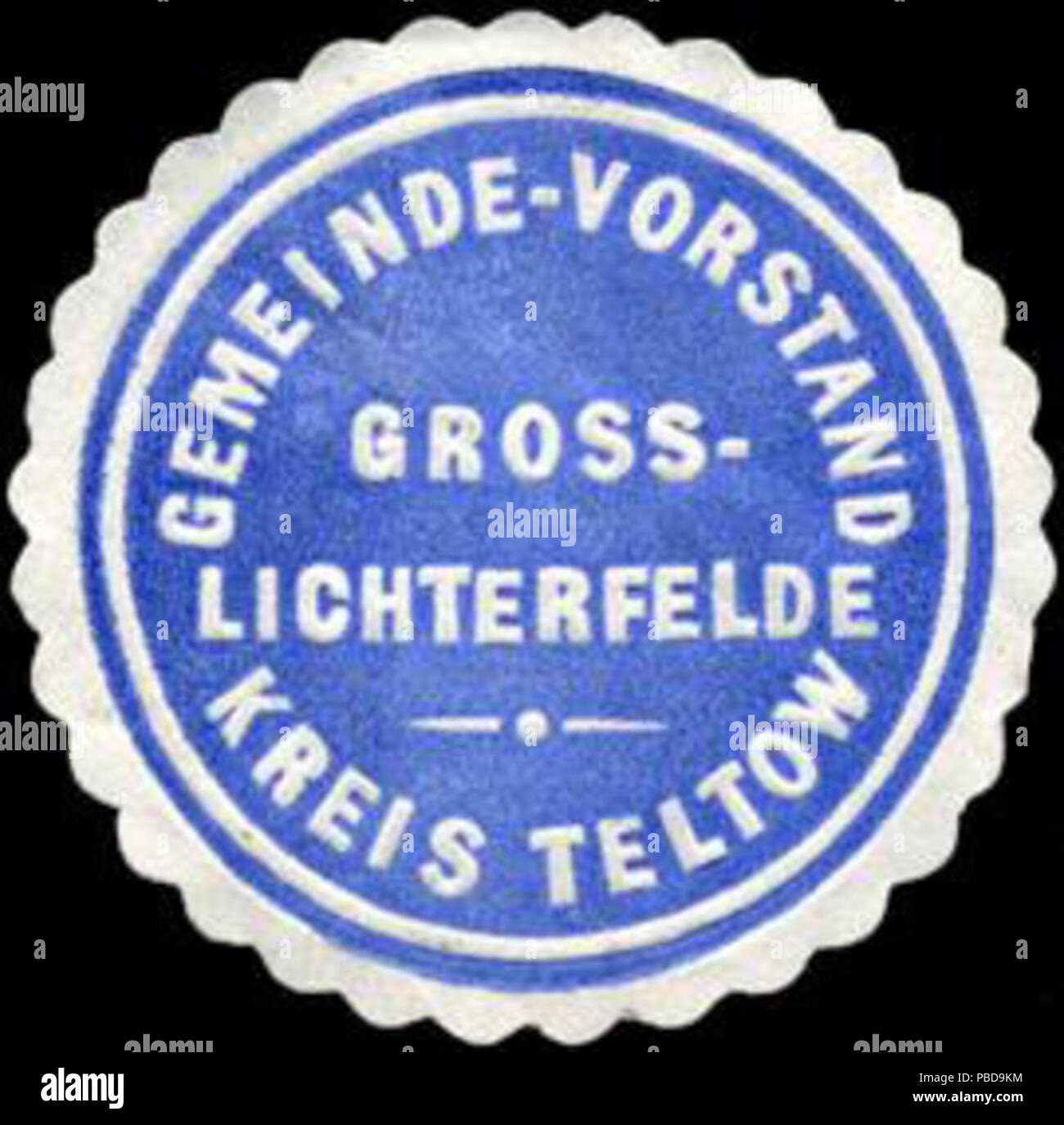 1359 Siegelmarke Gemeinde - Vorstand Gross - Lichterfelde - Kreis Teltow W0224348 Stock Photo
