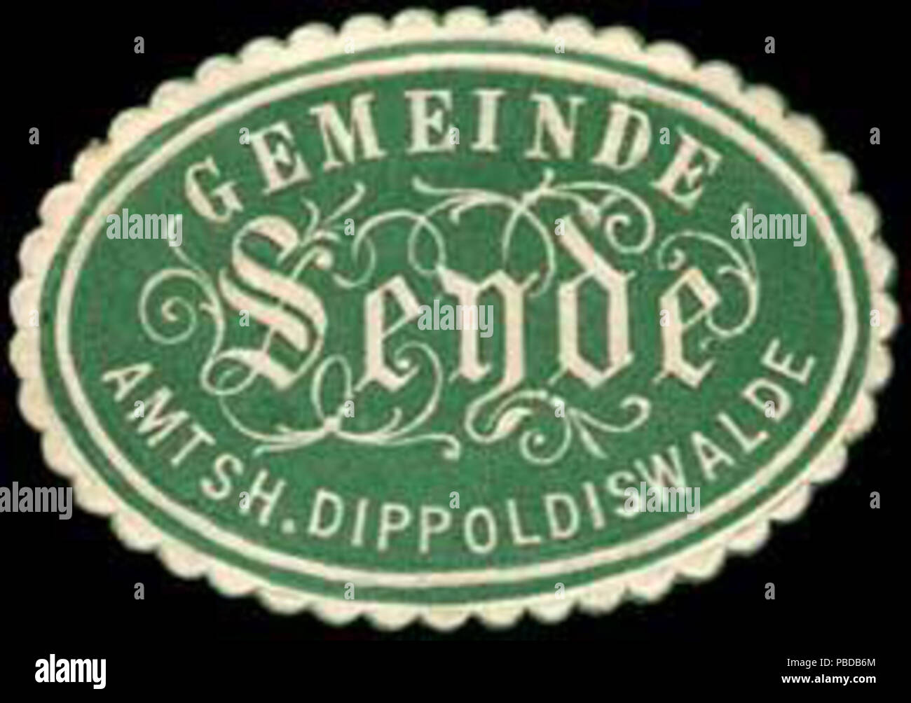 1375 Siegelmarke Gemeinde Sende - Amtshauptmannschaft Dippoldiswalde W0252288 Stock Photo