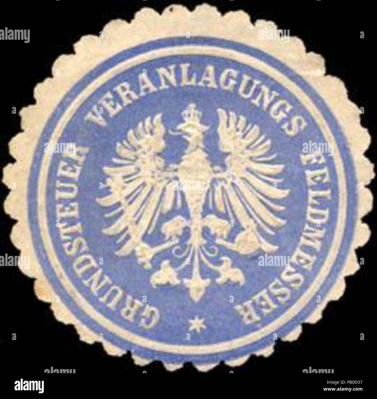 1397 Siegelmarke Grundsteuer Veranlagungs Feldmesser W0215859 Stock Photo
