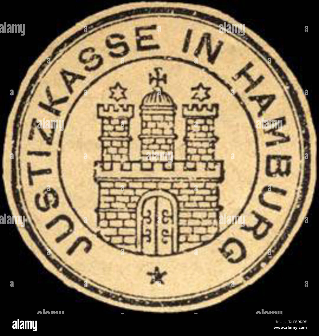 1403 Siegelmarke Justizkasse in Hamburg W0205574