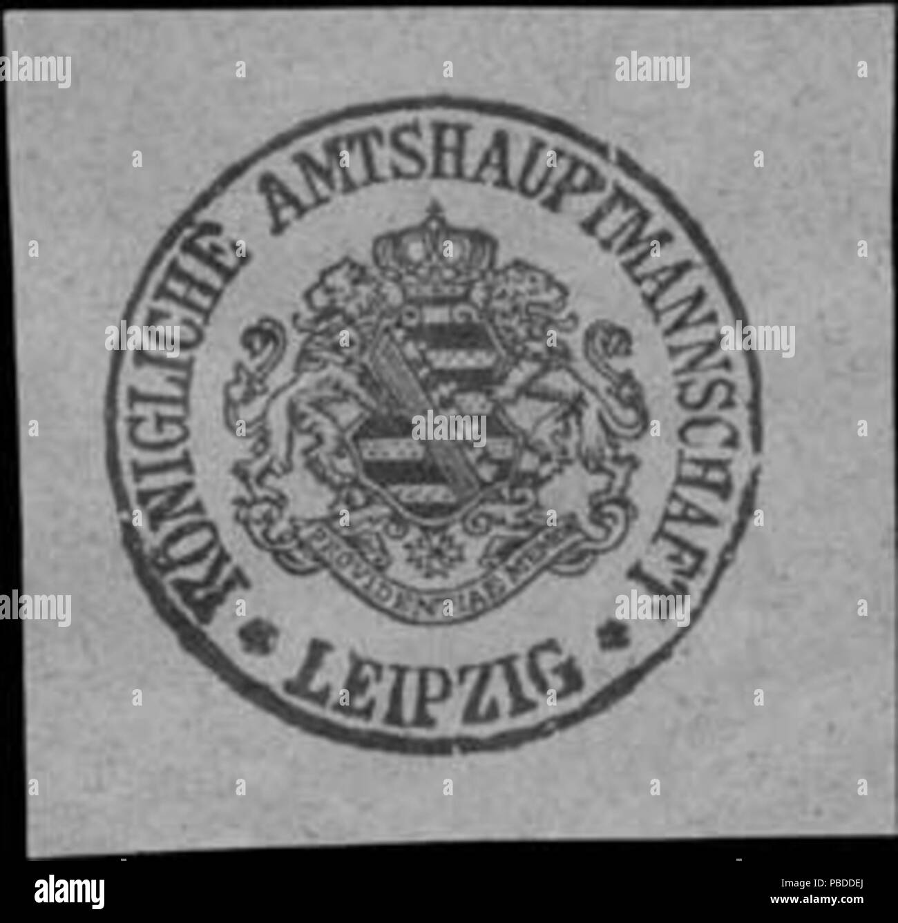 1403 Siegelmarke K. Amtshauptmannschaft Leipzig W0390239 Stock Photo
