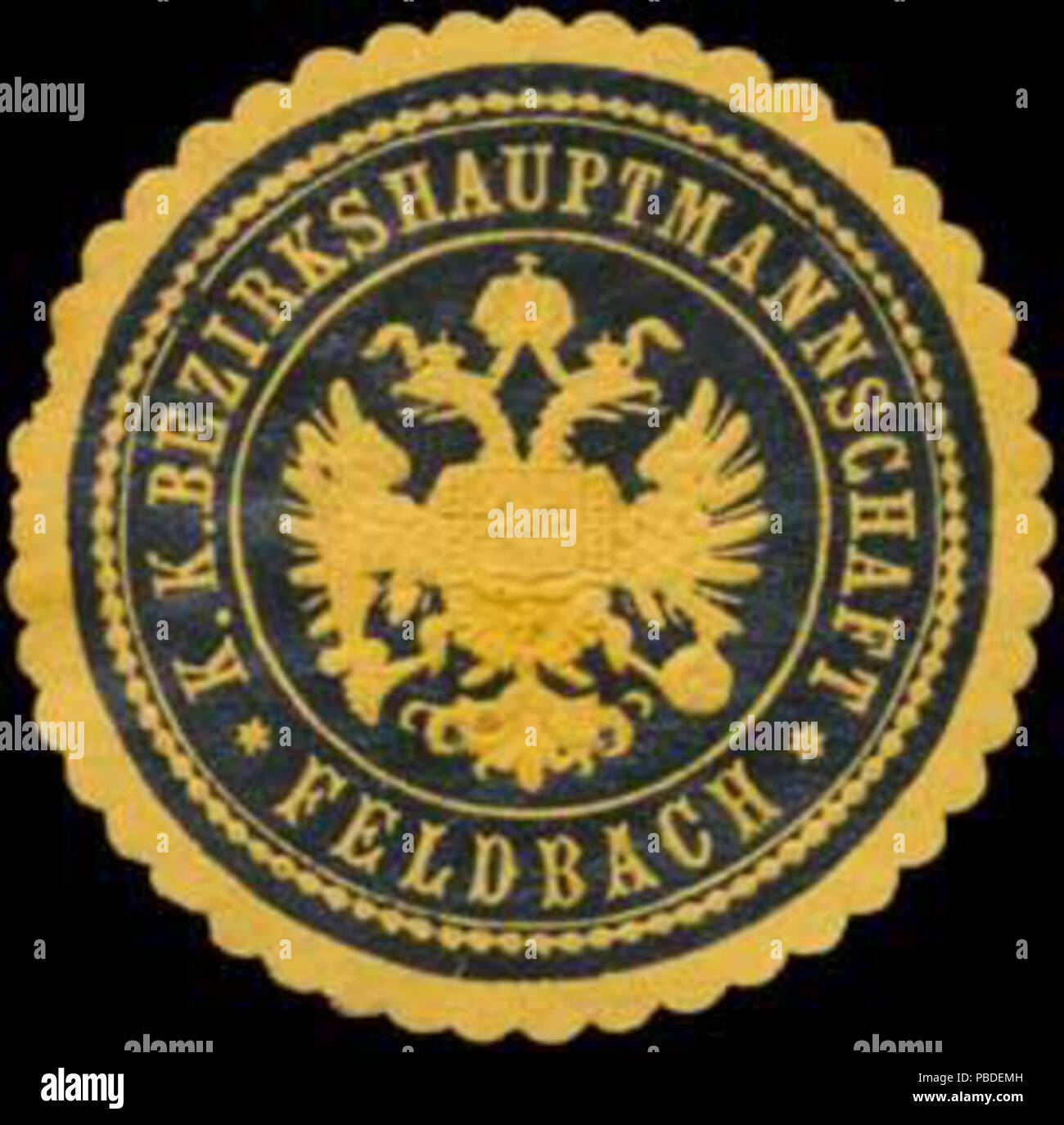 1419 Siegelmarke K.K. Bezirkshauptmannschaft Feldbach W0320964 Stock Photo