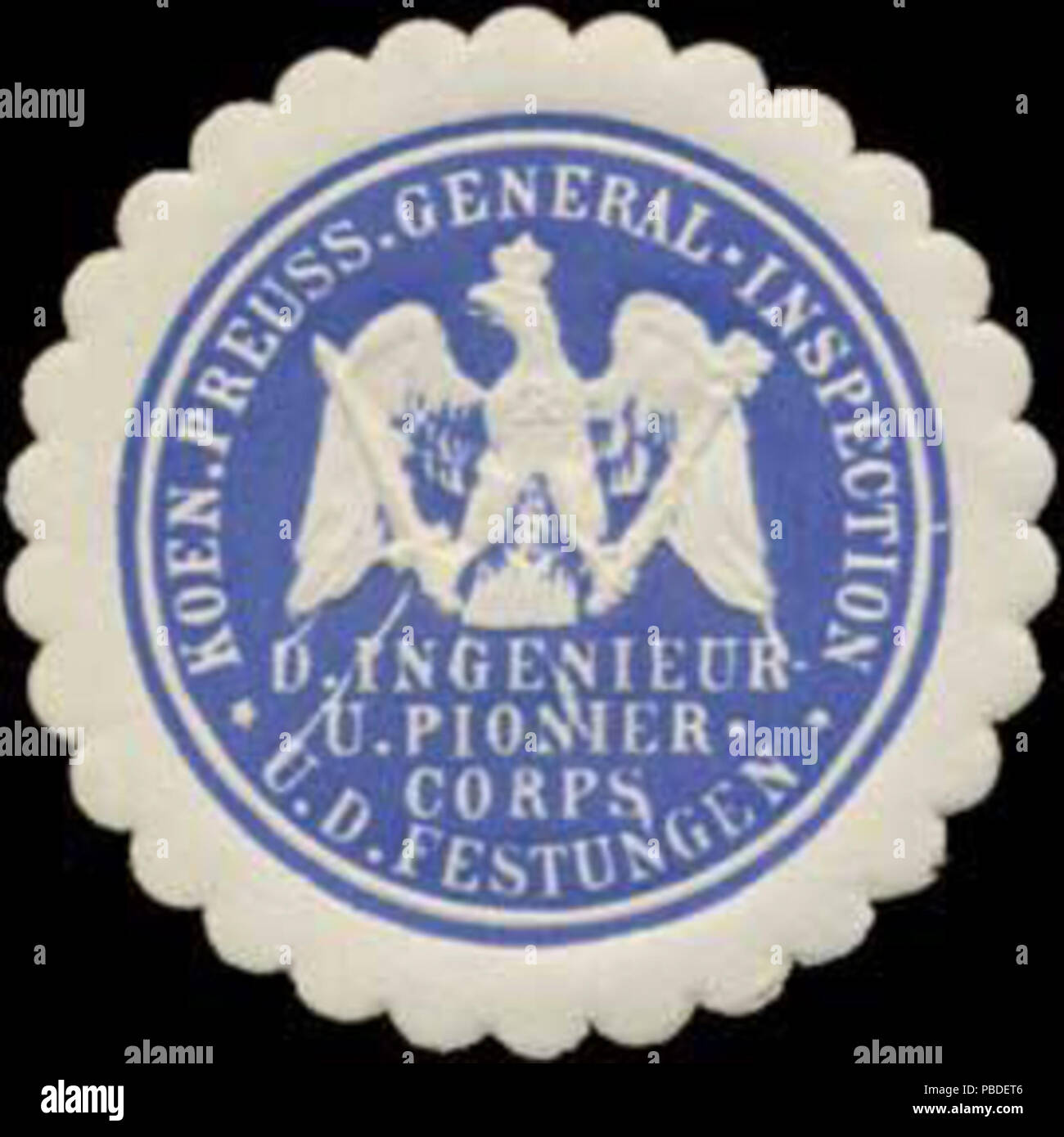 1424 Siegelmarke K.Pr. General-Inspection des Ingenieur und ...