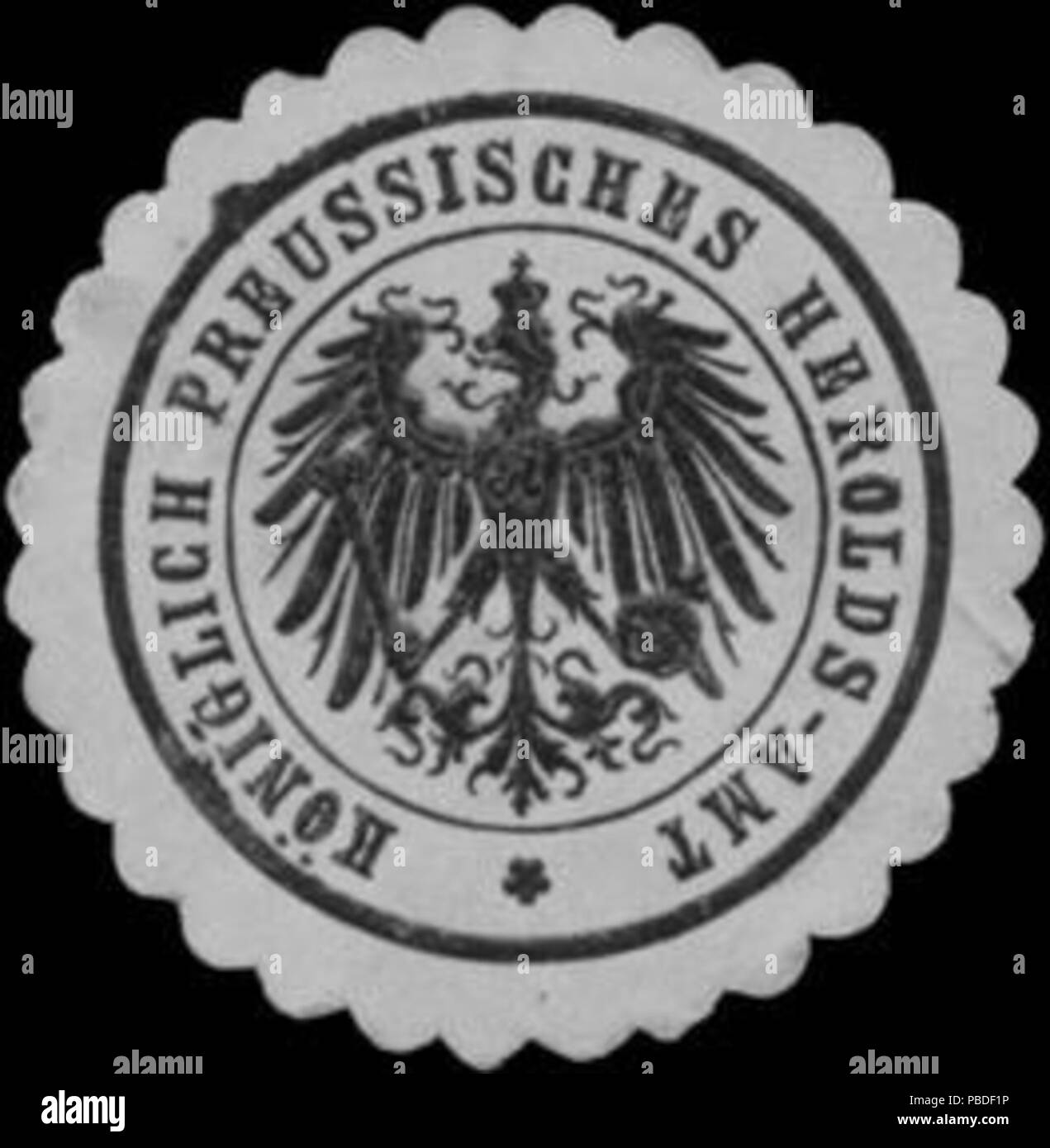 1425 Siegelmarke K.Pr. Heroldsamt (Heraldik) W0358539 Stock Photo Alamy