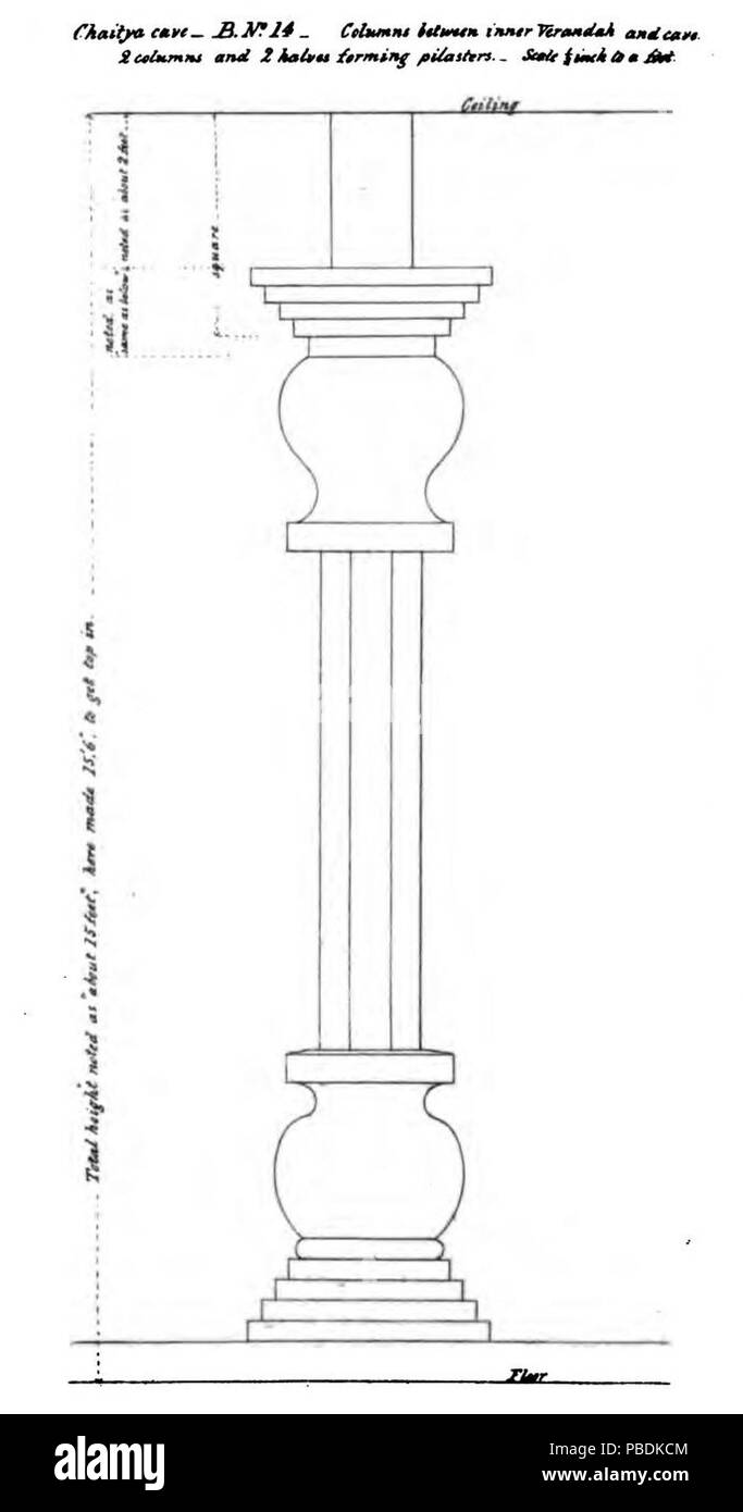 1315 Shivenri Chaitya pillar Stock Photo