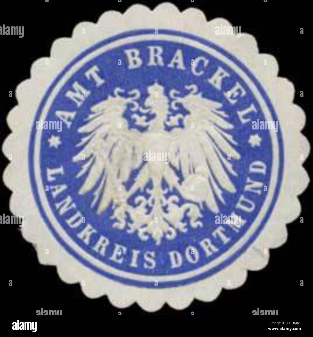 1319 Siegelmarke Amt Brackel Landkreis Dortmund W0345888 Stock Photo