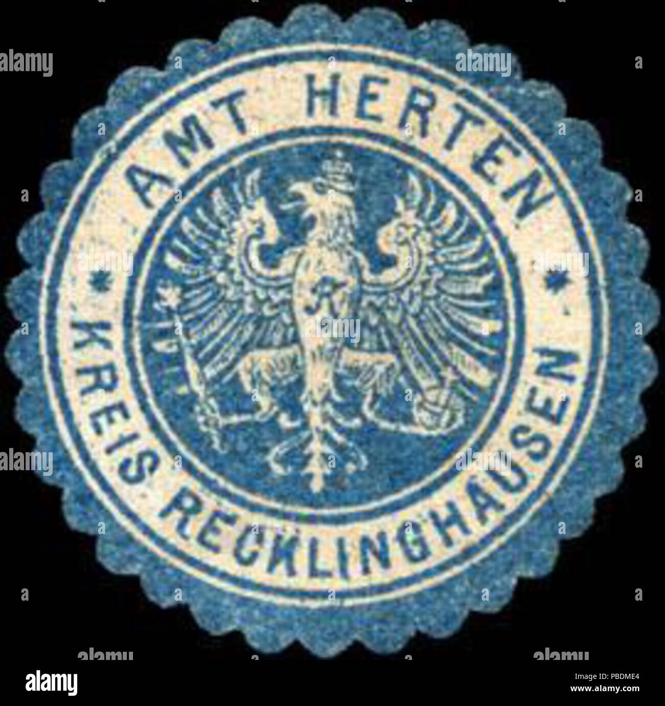 1320 Siegelmarke Amt Herten - Kreis Recklinghausen W0219988 Stock Photo