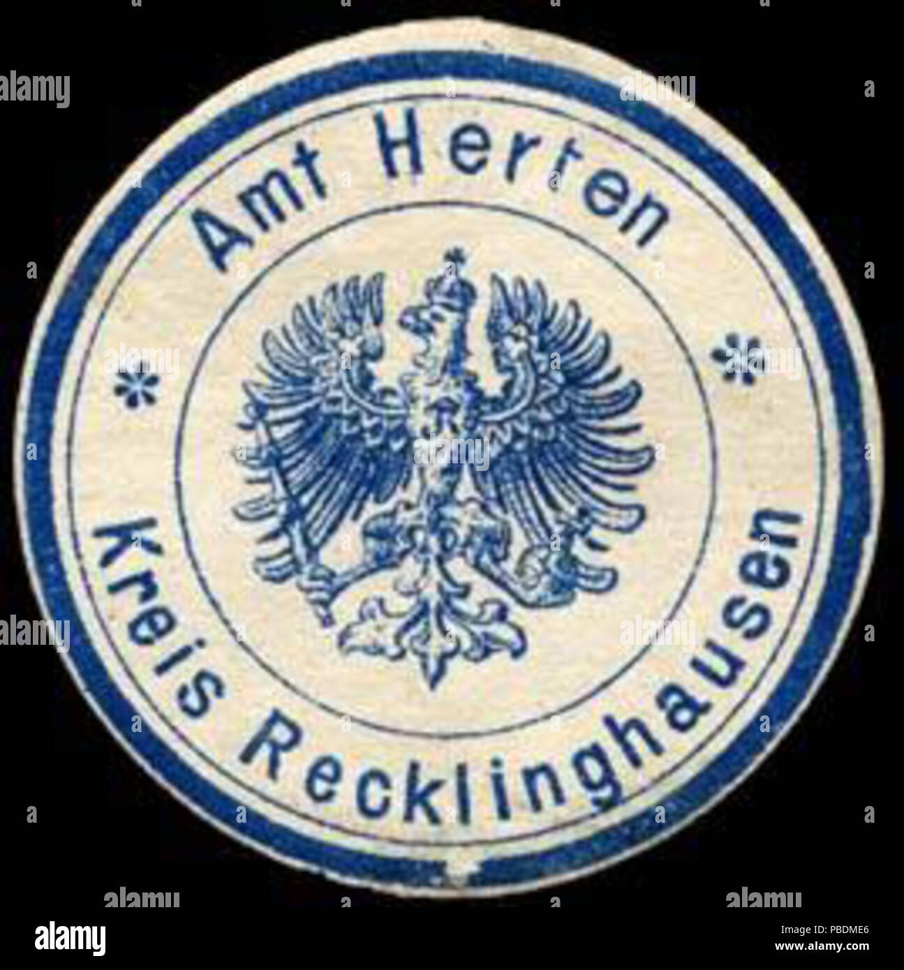 1320 Siegelmarke Amt Herten - Kreis Recklinghausen W0234816 Stock Photo