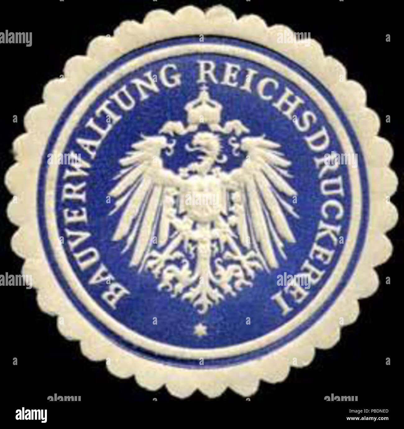 1325 Siegelmarke Bauverwaltung Reichsdruckerei W0300967 Stock Photo